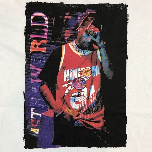 Travis Scott American Rapper & Singer ASTROWORLD Festival Concert Rap T-Shirt M - Picture 5 of 6